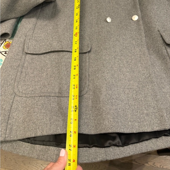 ZARA NWT Woman’s XXL Grey hooded wool coat - Picture 6 of 10